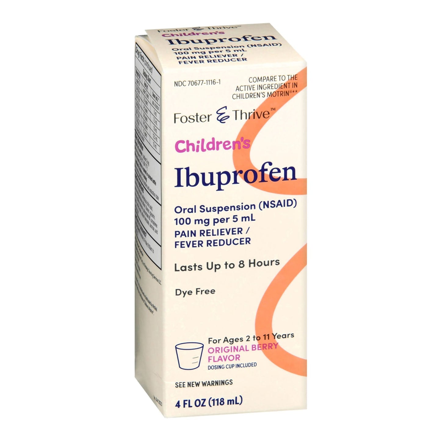 Foster & Thrive™ Children's Ibuprofen Oral Suspension, Original Berry, 4 ounces 70677111601