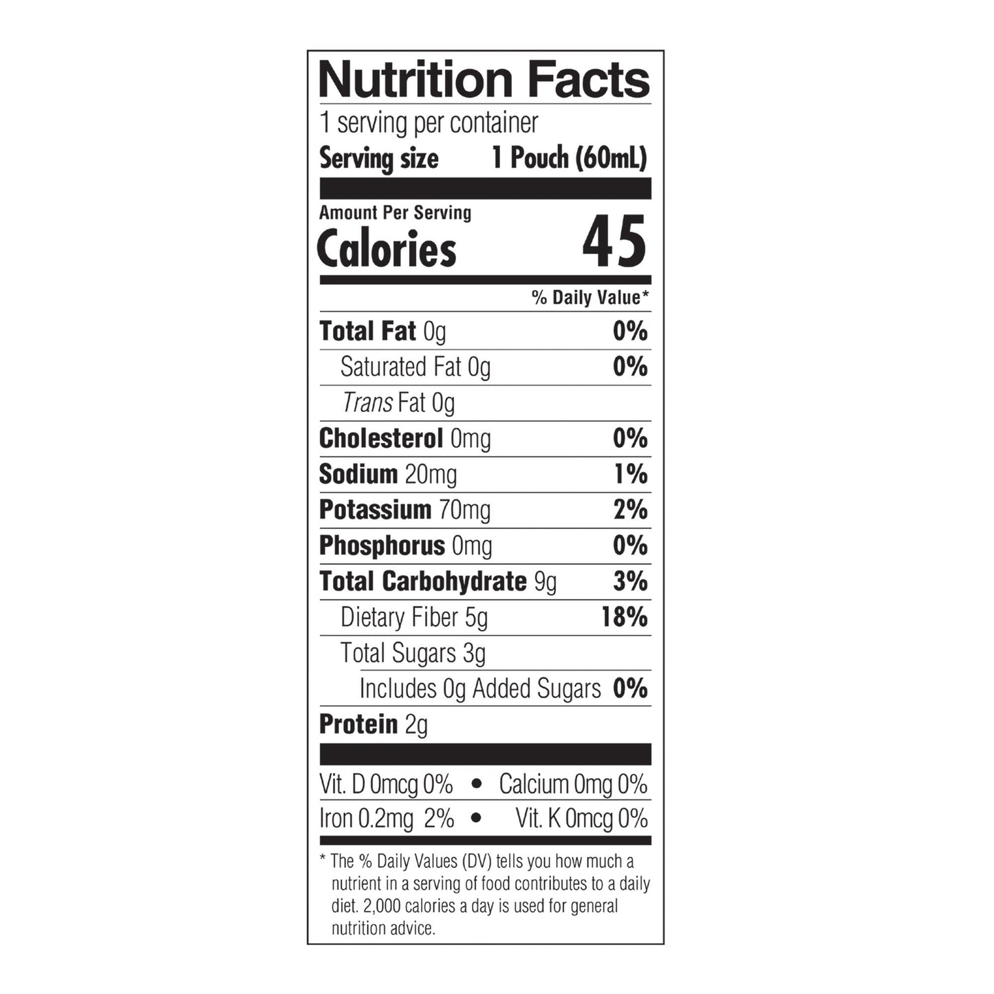 Tube Feeding Formula Banatrol® TF Unflavored Liquid 60 mL Pouch 18801