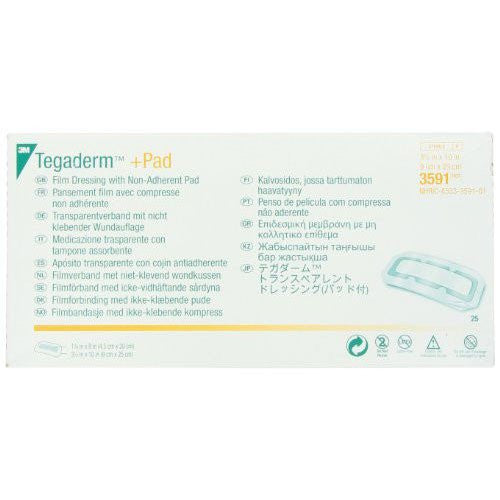 3M™ Tegaderm™ +Pad Film Dressing with Non-Adherent Pad - 3591