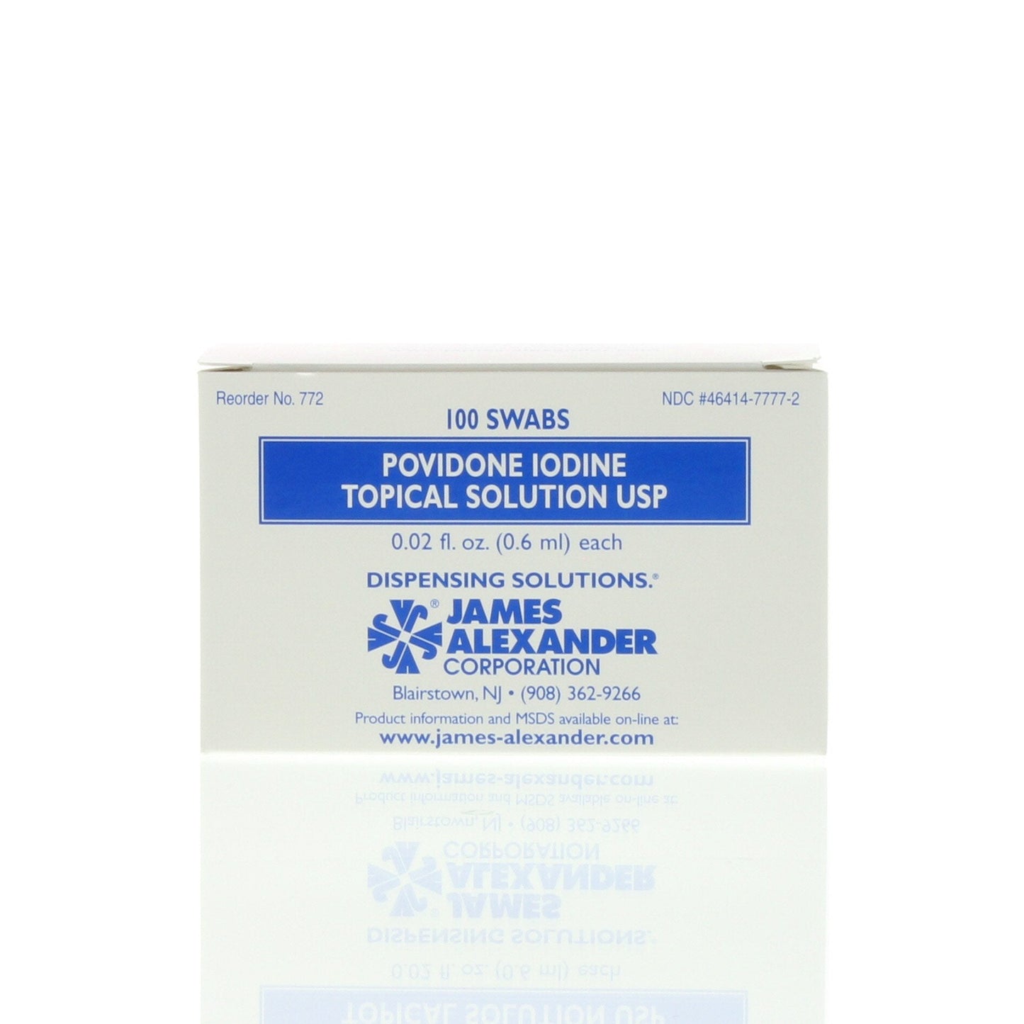 James Alexander Corporation Povidone Iodine Swabs 772