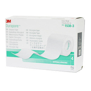 3M™ Durapore™ Silk-Like Cloth Medical Tape 3" x 10 Yards - 1538-3
