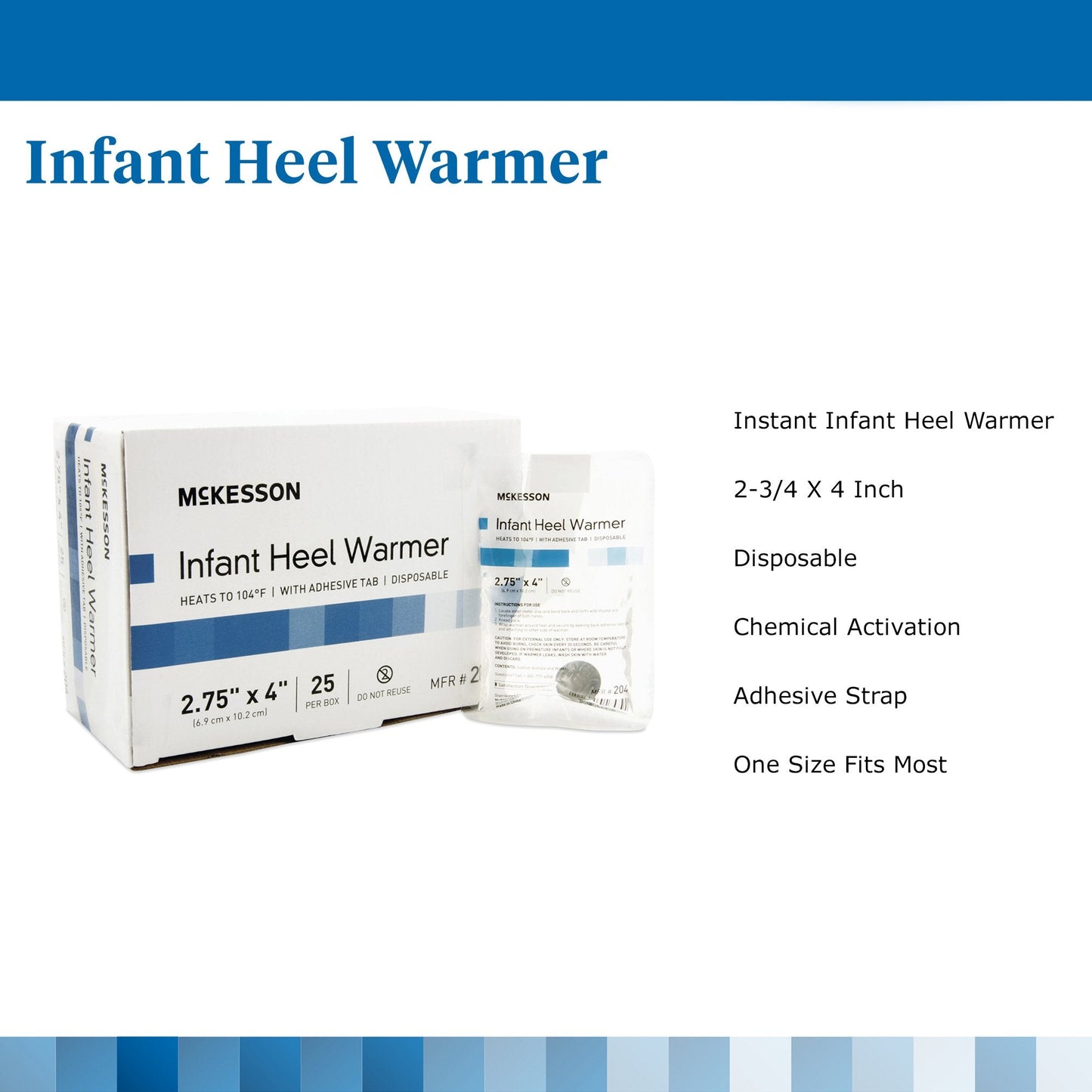 McKesson Infant Heel Warmer, 2¾ x 4 Inch 204