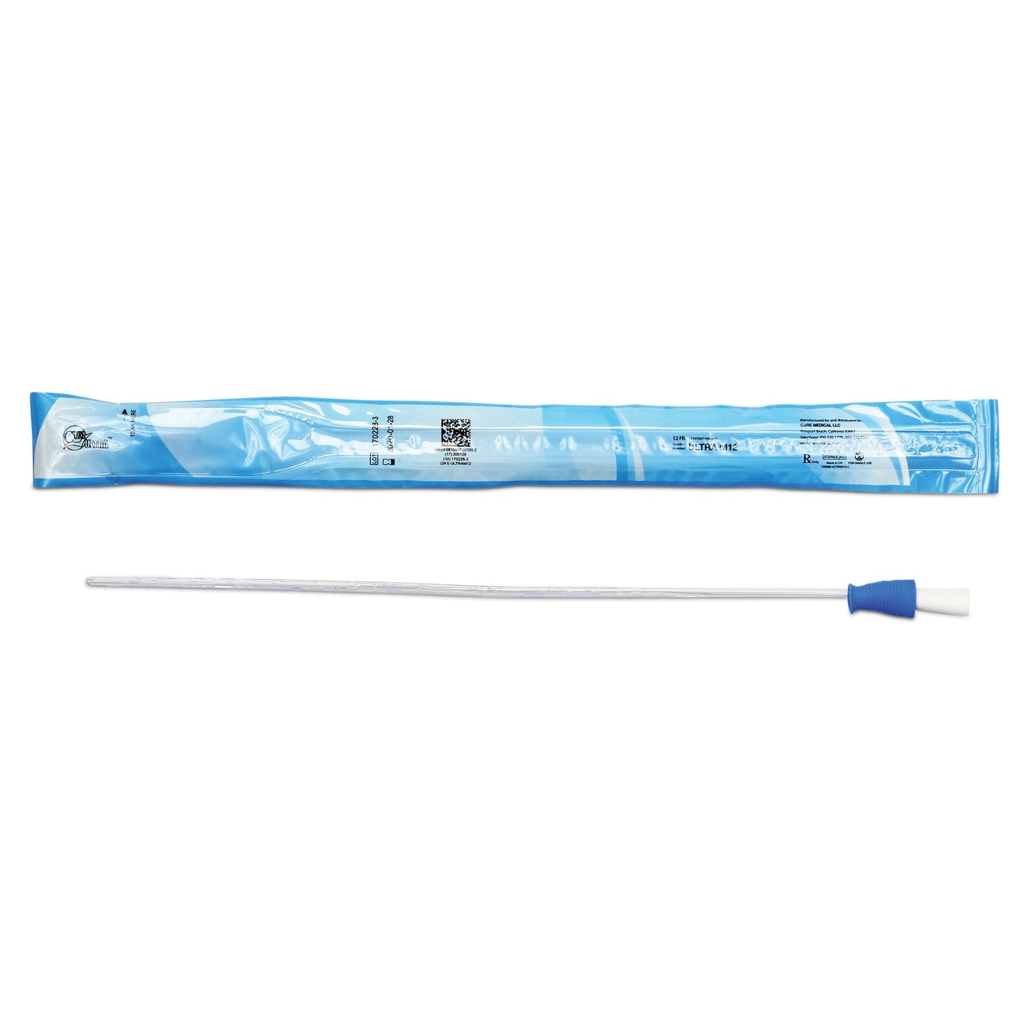 Cure Medical Cure Ultra Urethral Catheter, 12 Fr., Male, Straight ULTRA M12, 1 Each