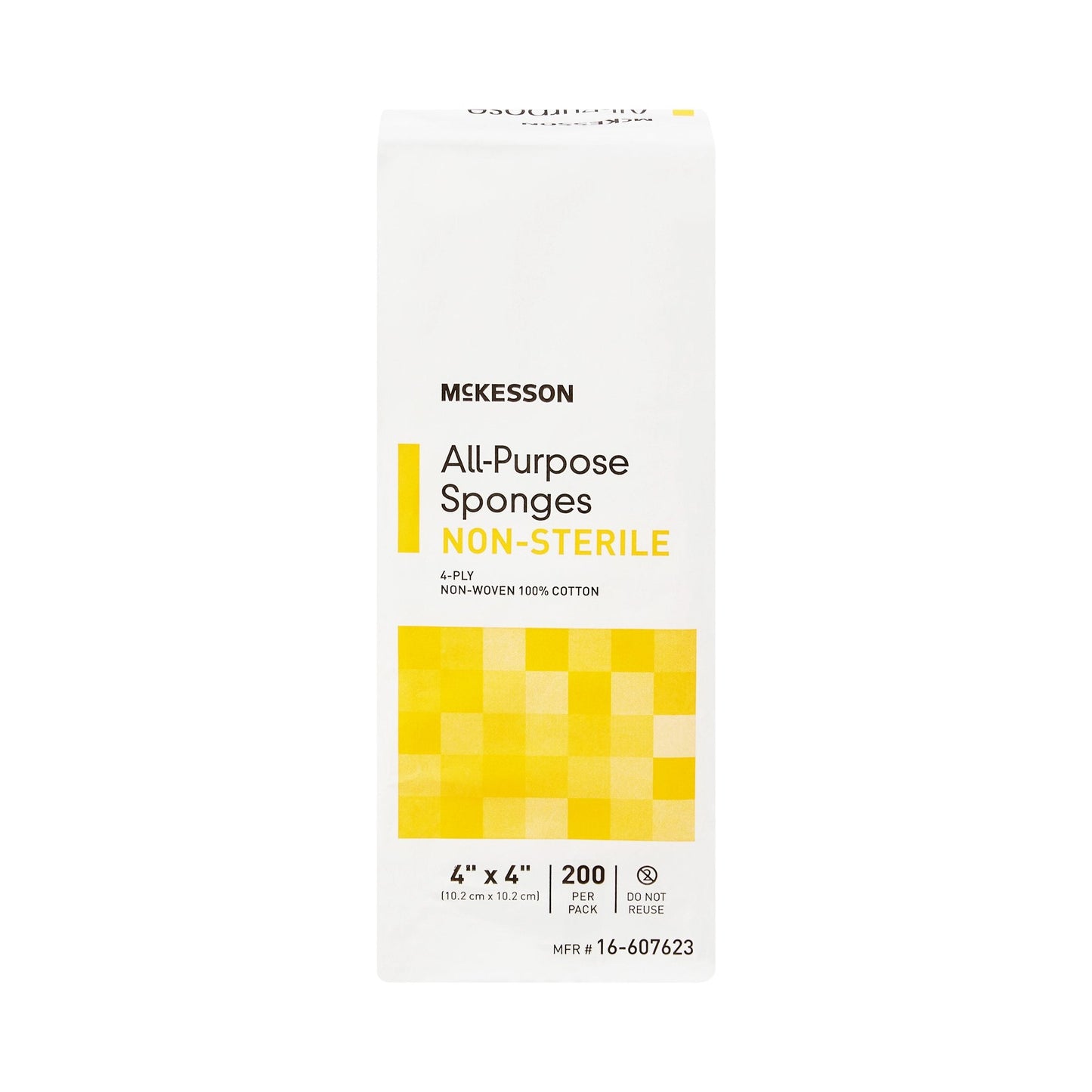 McKesson Nonwoven Sponge, 4 x 4 Inch, 4-Ply 16-607623