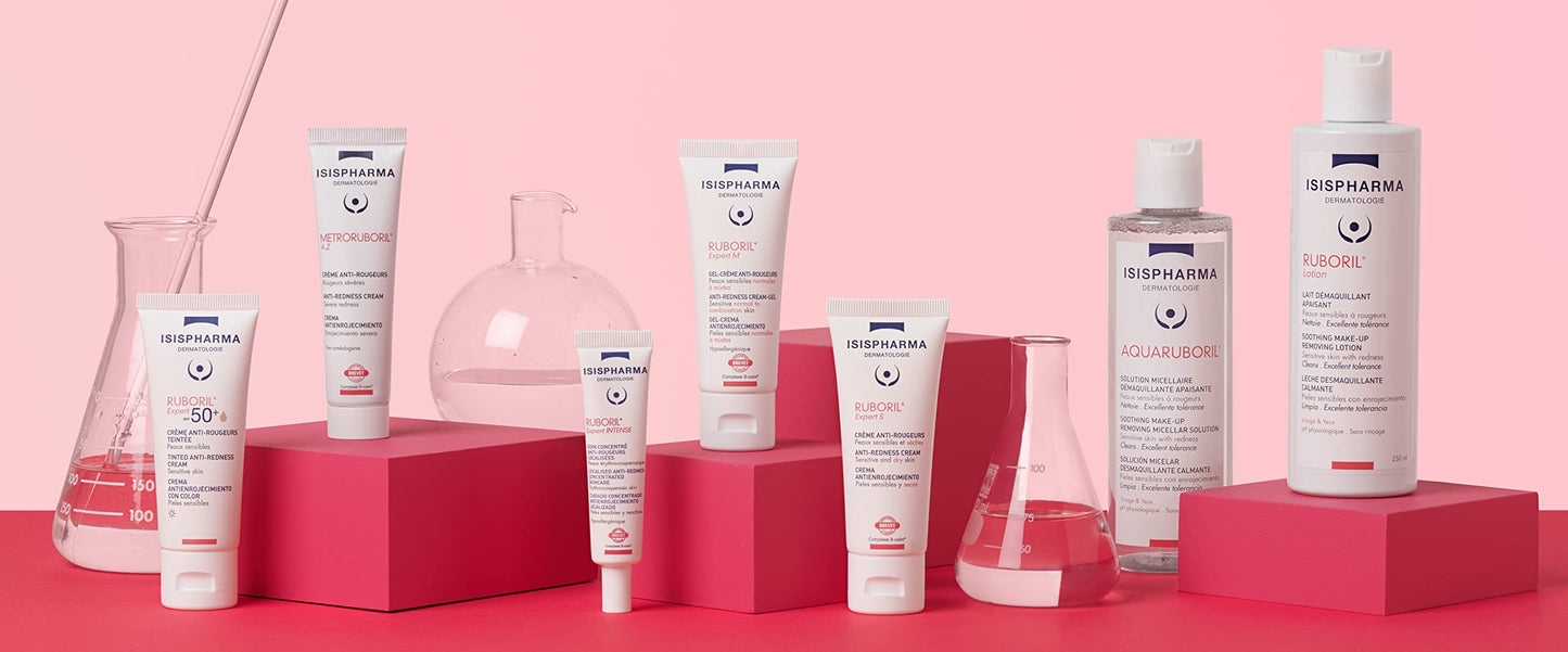 Isis Pharma Ruboril Expert SPF50+ Sunscreen Cream for Sensitive Skin - Matte Finish, Non-Greasy, UVA/UVB Protection