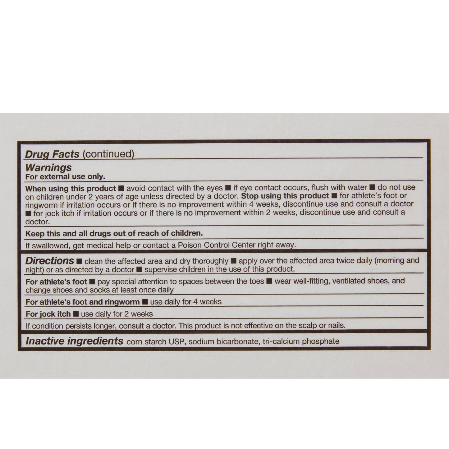 Micro-Guard® Antifungal Powder with 2% Miconazole Nitrate, 3-ounce shaker bottle COI1337
