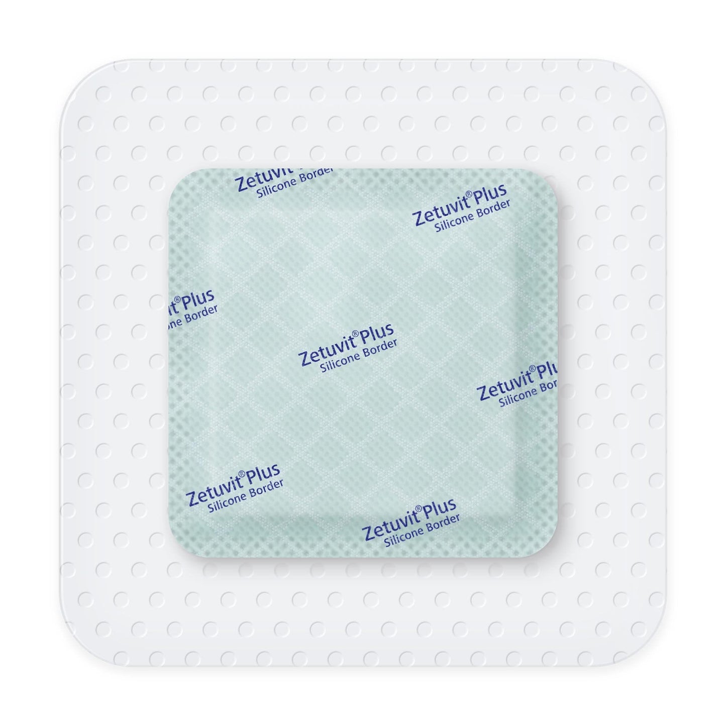 Zetuvit® Plus Silicone Border Super Absorbent Dressing, 4 x 4 Inch 413901
