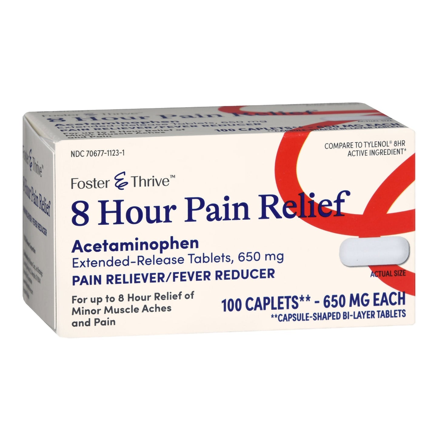 Foster & Thrive™ 8 Hour Pain Relief Acetaminophen 650 mg Caplets 70677112301