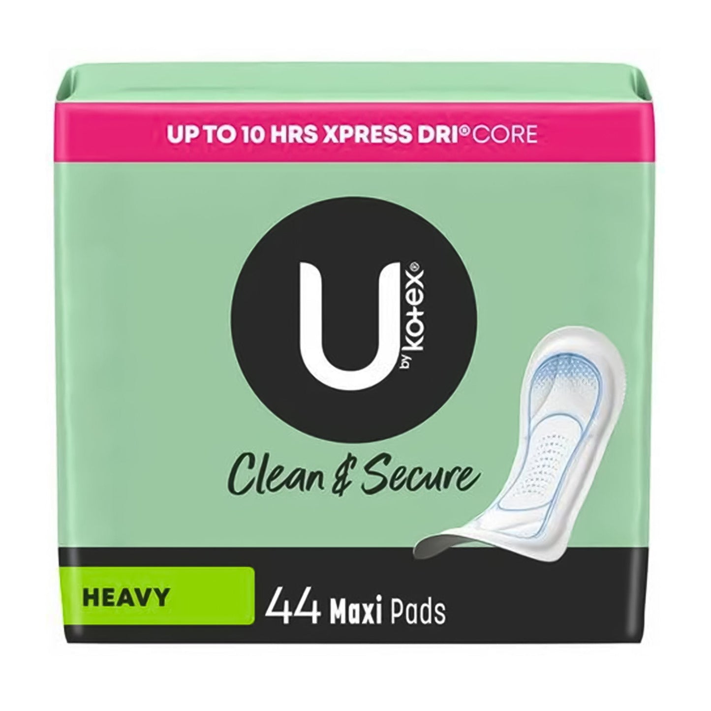 Rebranded Packaging for U by Kotex® Clean and Secure Maxi Feminine Pad Heavy Absorbency 49062