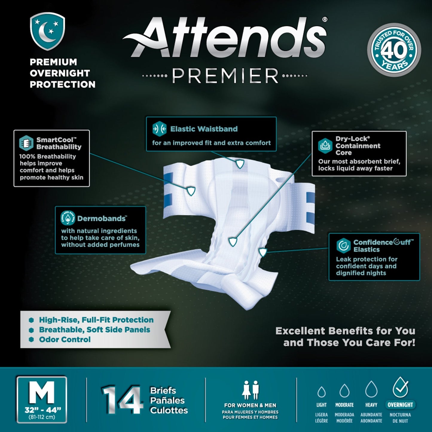 Attends® Premier Briefs, Medium ALI-BR20
