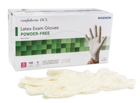Exam Glove McKesson Confiderm® Small NonSterile Latex Standard Cuff Length Smooth Ivory Not Rated - 14-314