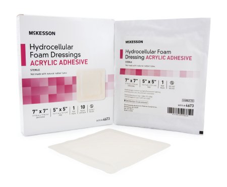 McKesson Hydrocellular Acrylic Adhesive Foam Dressing - Sterile