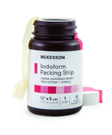 McKesson Iodoform Cotton Packing Strips - 1/2" x 5 yds - 61-59245