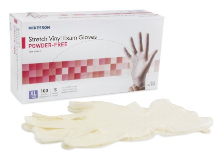 McKesson Ivory Stretch PF Vinyl Exam Gloves X-Large - 14-820
