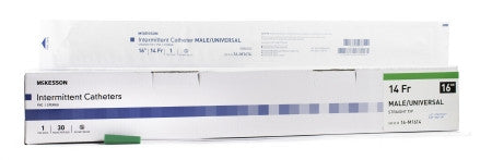 Urethral Catheter McKesson Straight Tip Uncoated PVC 14 Fr. 16 Inch - 16-M1614
