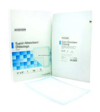 Super Absorbent Dressing McKesson 6 X 9 Inch Rectangle - 61-89569