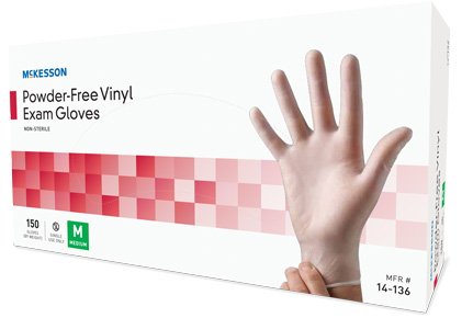 Exam Glove McKesson X-Large NonSterile Vinyl Standard Cuff Length Smooth Clear Not Rated - 14-140
