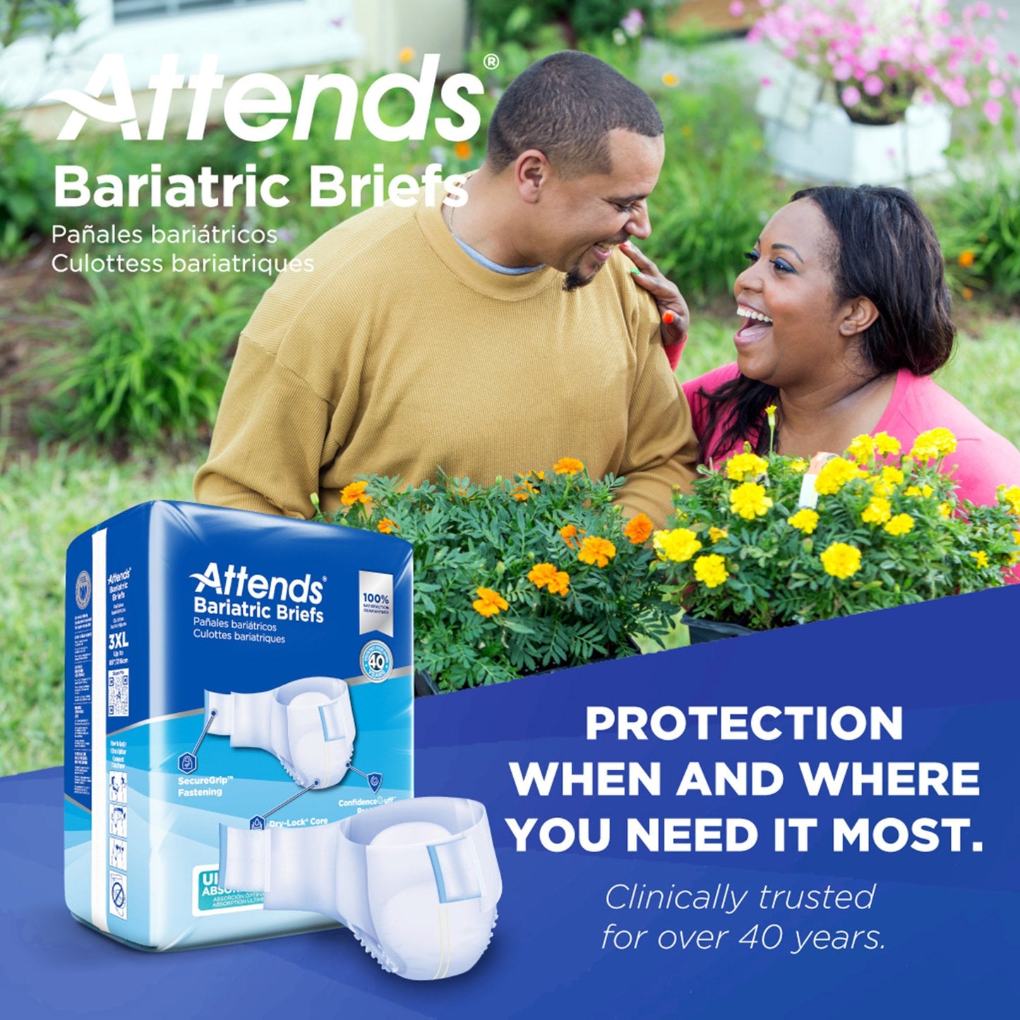 Attends® Bariatric Briefs, 3X-Large DD55