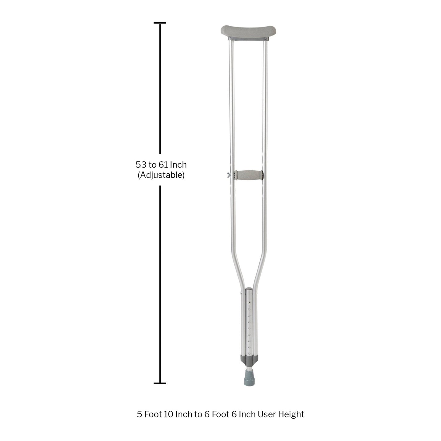 McKesson Underarm Crutches for Adults 5'10" – 6'6" 146-10402-8