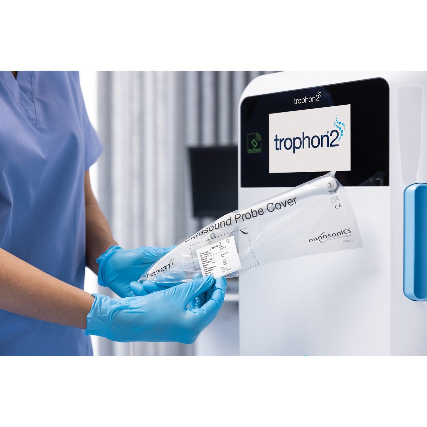 Ultrasound Probe Cover trophon® Plastic Medically Clean Folded N00102