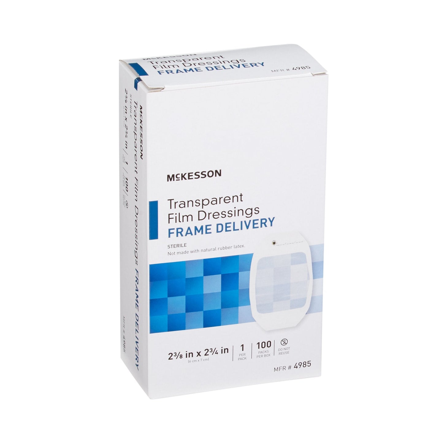 McKesson Octagonal Sterile Dressing with Frame-Style Delivery, 6 x 7 Centimeter 4985