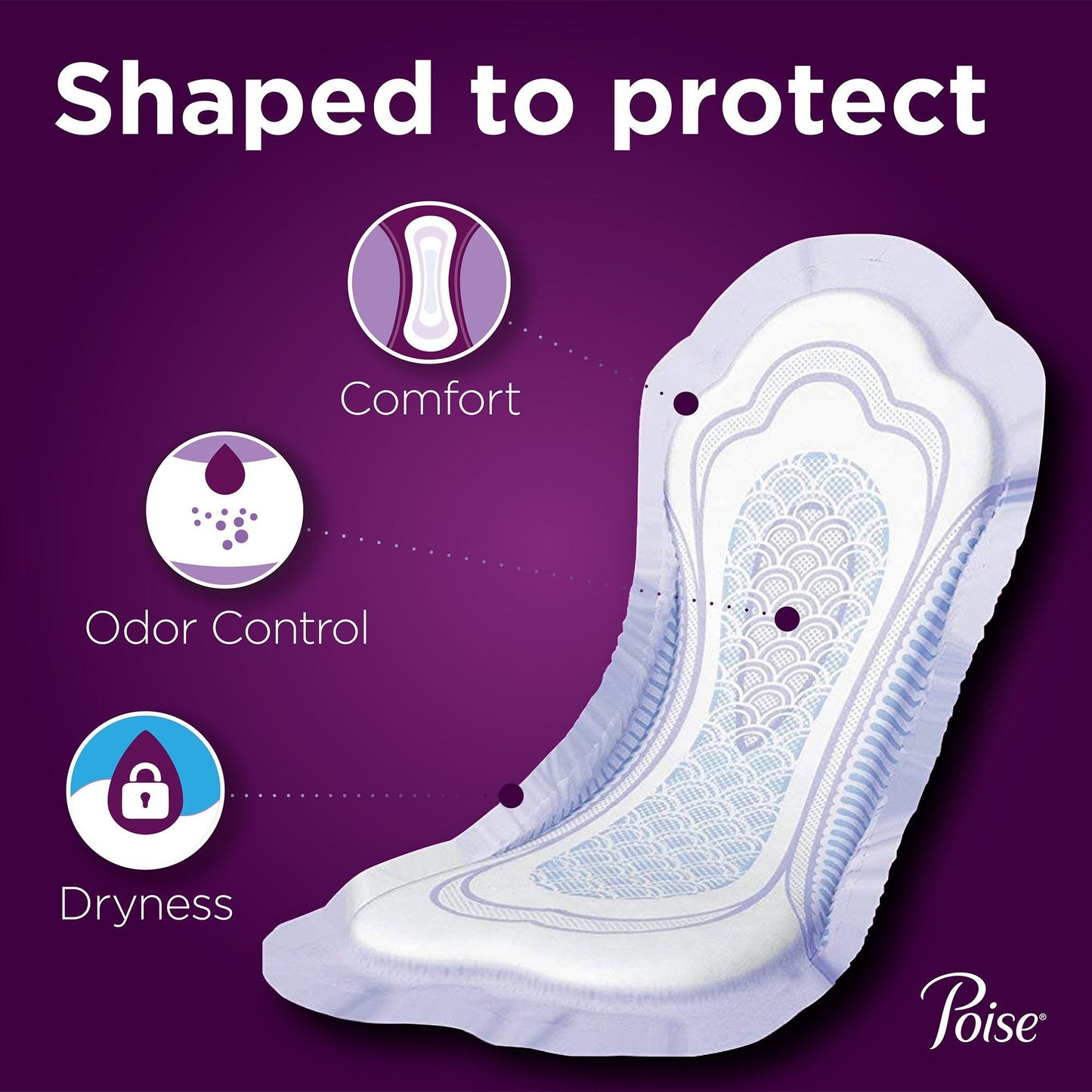 Poise® Bladder Control Pads, Adult Women, Moderate Absorbency, 12.2 Inches 39299