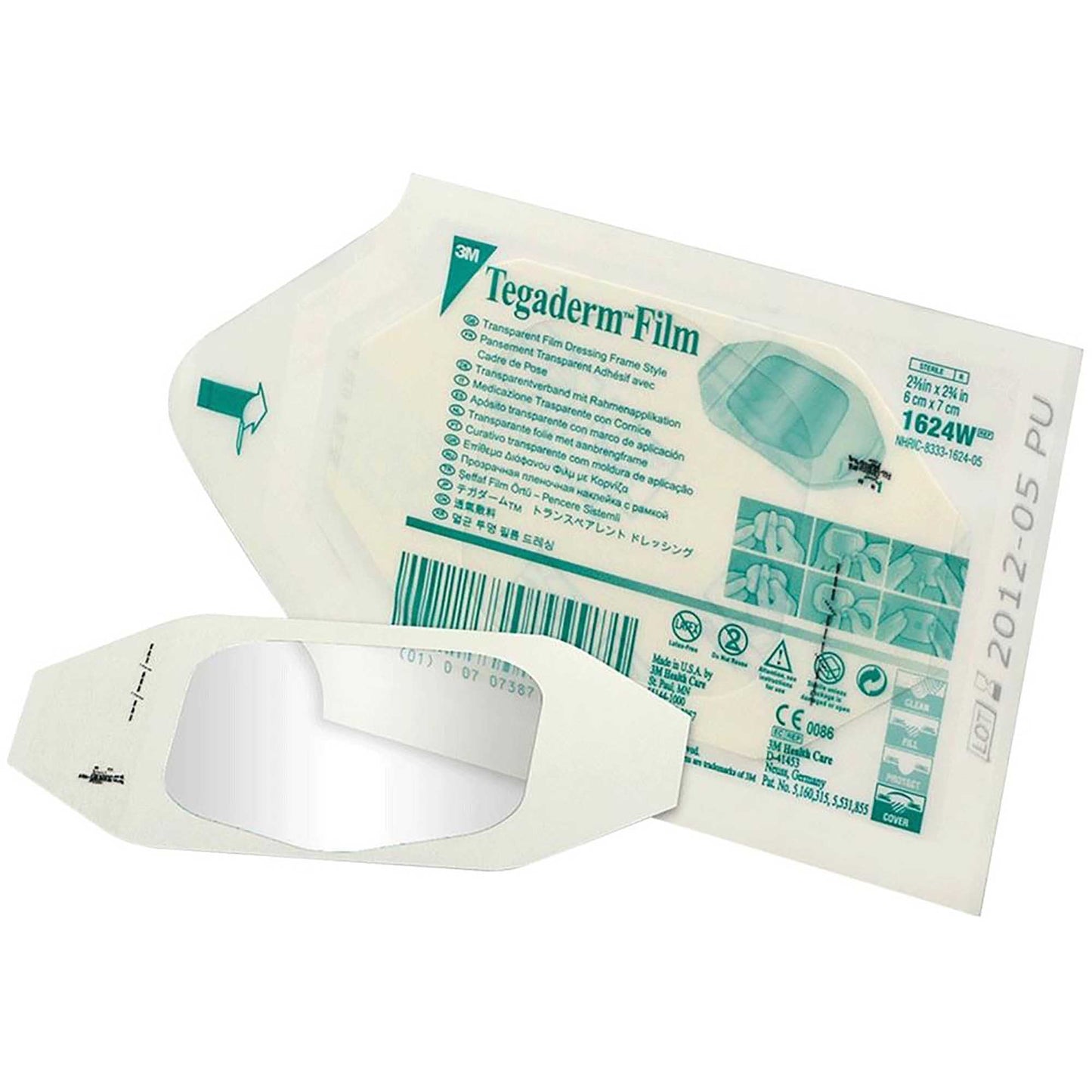 3M™ Tegaderm Transparent Film Dressing, 4 x 4-3/4 Inch 1626W