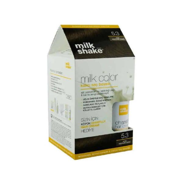 Milk Shake Hair Dye and Conditioning Set - 5.3 Açık Kestane Dore with 50ml Hair Cream