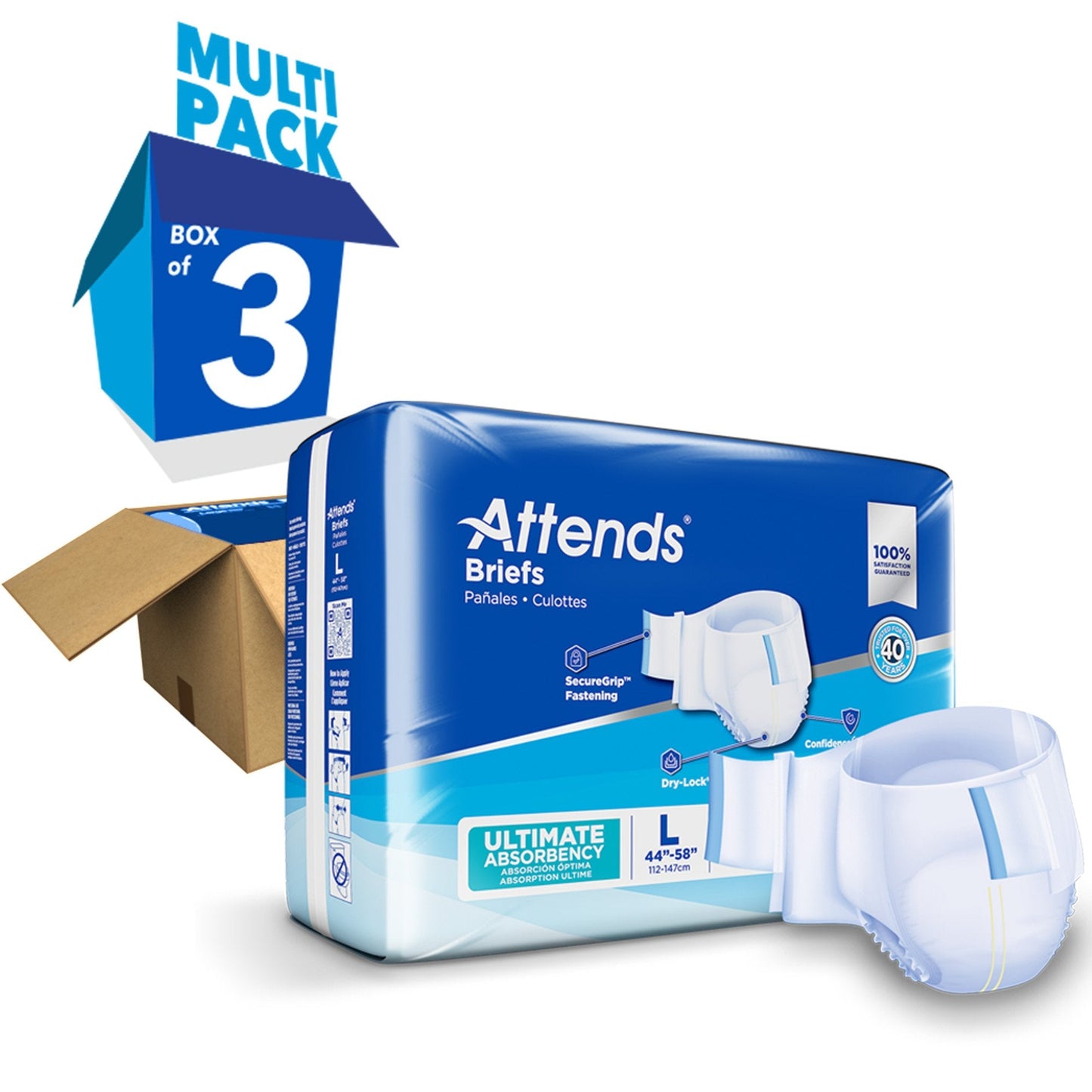 Attends® Advanced Briefs, Large DDC30