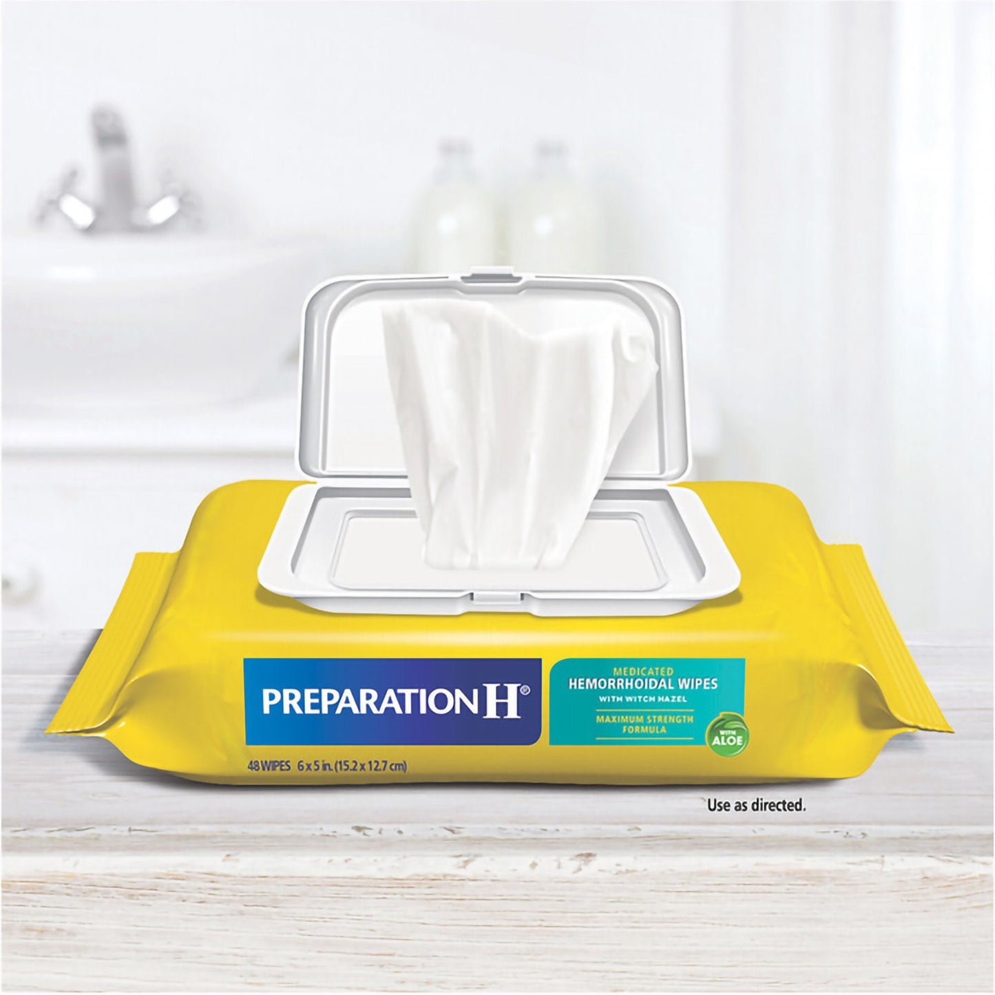 Preparation H® Medicated Hemorrhoidal Wipes w/ Witch Hazel & Aloe, Max Strength 00573055620