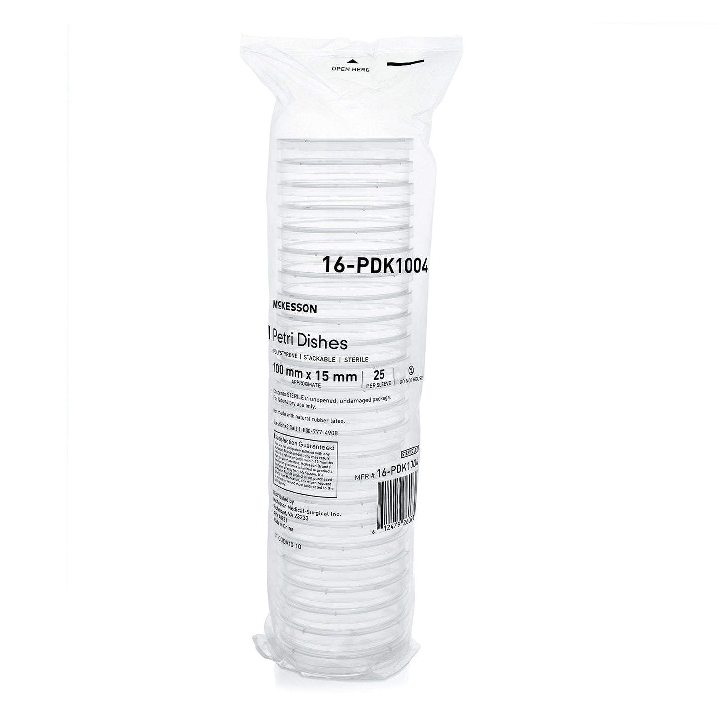 McKesson Petri Dish, 100 x 15 mm 16-PDK1004