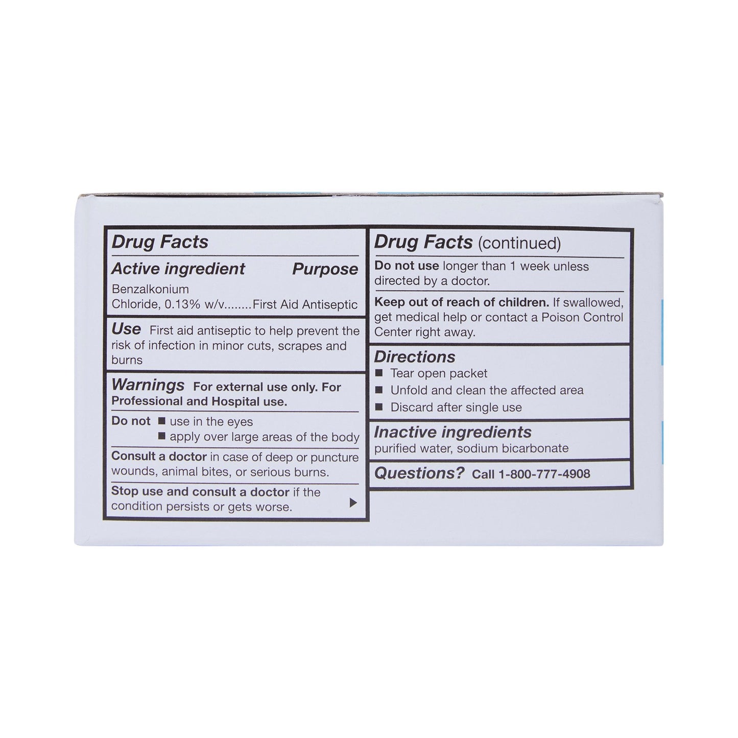 McKesson Benzalkonium Chloride Antiseptic Skin Wipes 269