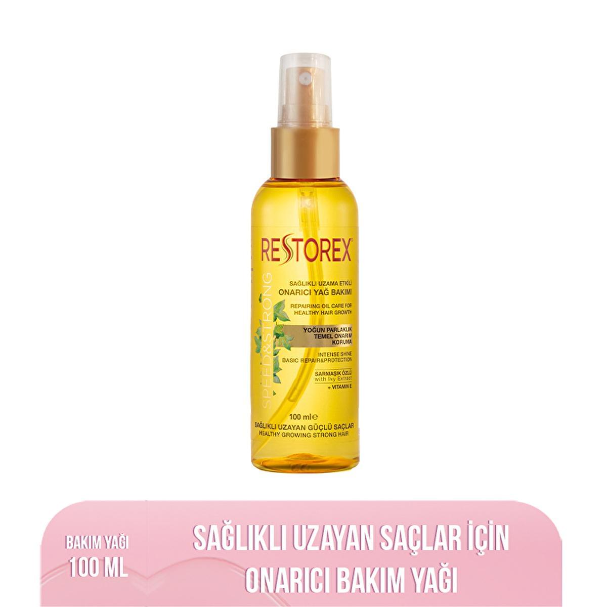 Restorex Hair Care Oil with Ivy Extract & Vitamin E - 3.38 fl oz Nourishing Hair Growth Serum for Damaged Hair