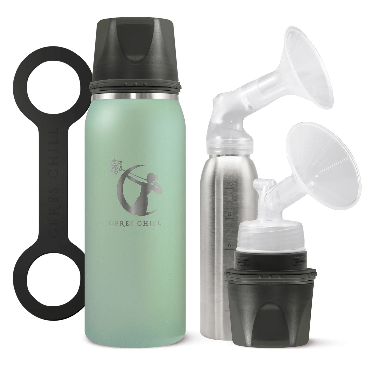 Ceres Chill OG Stainless Steel Breast Milk Chiller Container, Light Green CC-1-BC-L-ZN