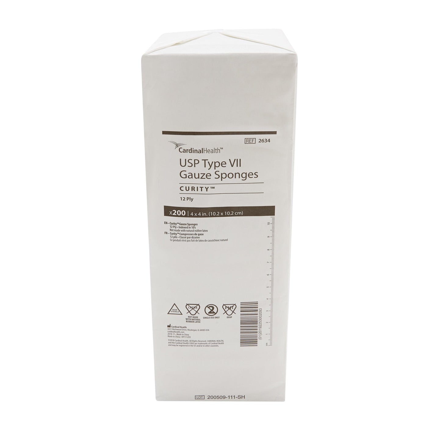 Curity™ USP Type VII Gauze Sponge, 4 x 4 Inch, 12-Ply 2634-