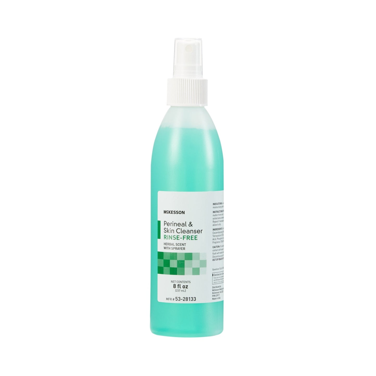 McKesson Rinse-Free Perineal Wash, Herbal Scent, 8 oz. 53-28133