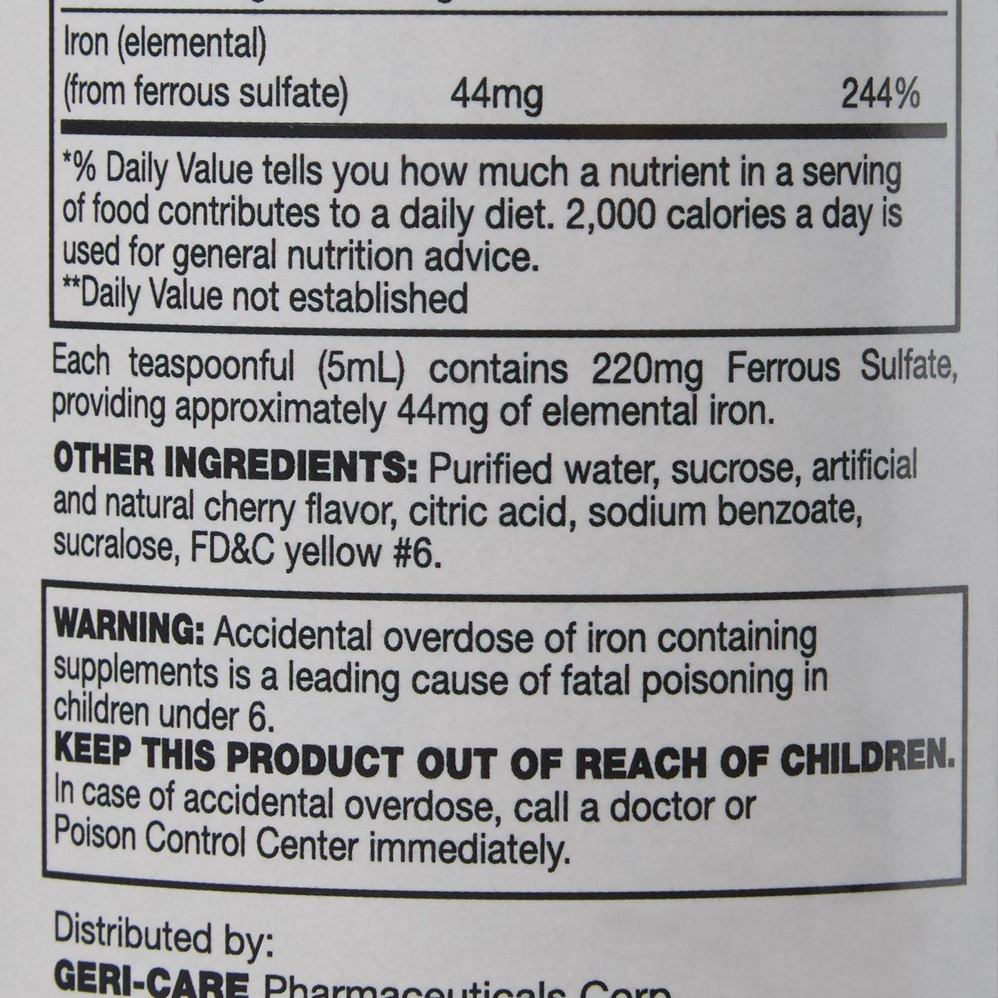 Geri-Care® Iron Mineral Supplement Q701-16-GCP