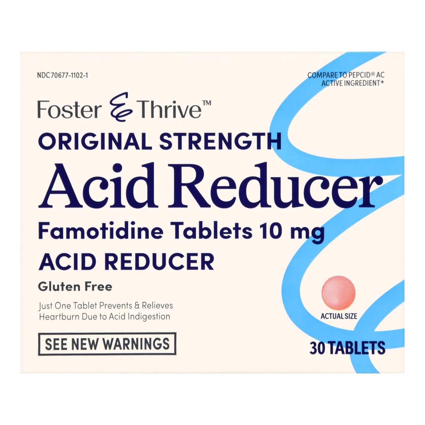 Foster & Thrive™ Original Strength Acid Reducer Famotidine Tablets 10 mg 70677110201