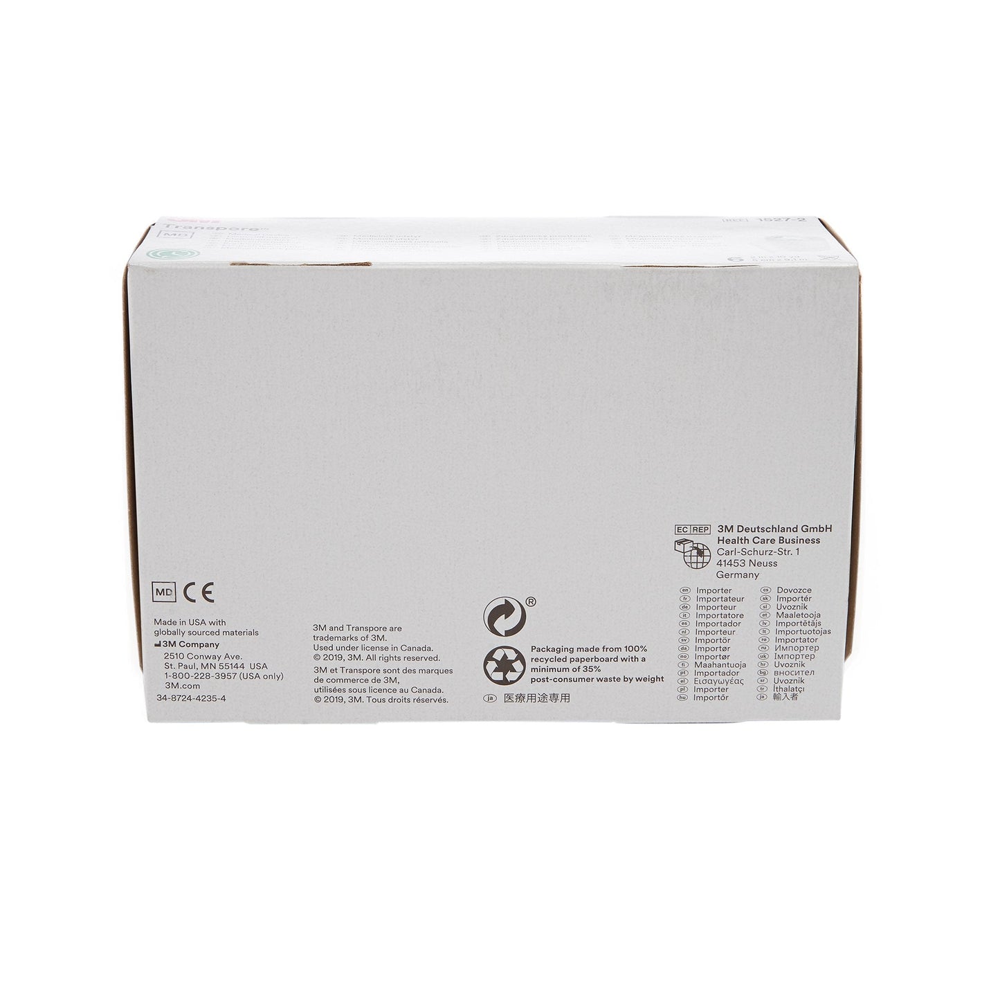 3M™ Transpore™ Plastic Medical Tape, 2 Inch x 10 Yard, Transparent 1527-2