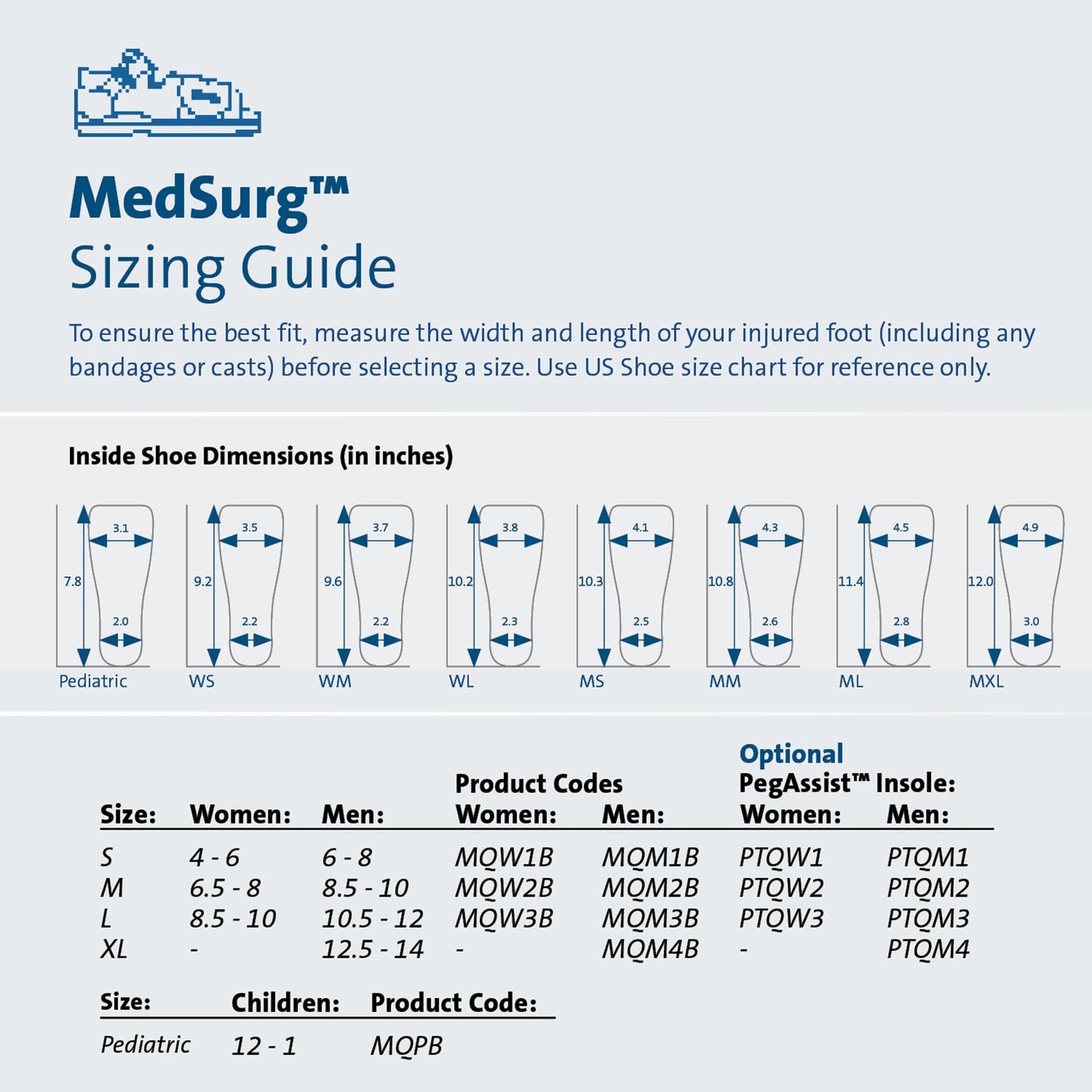 Darco International MedSurg Post-Op Shoe MQM2B