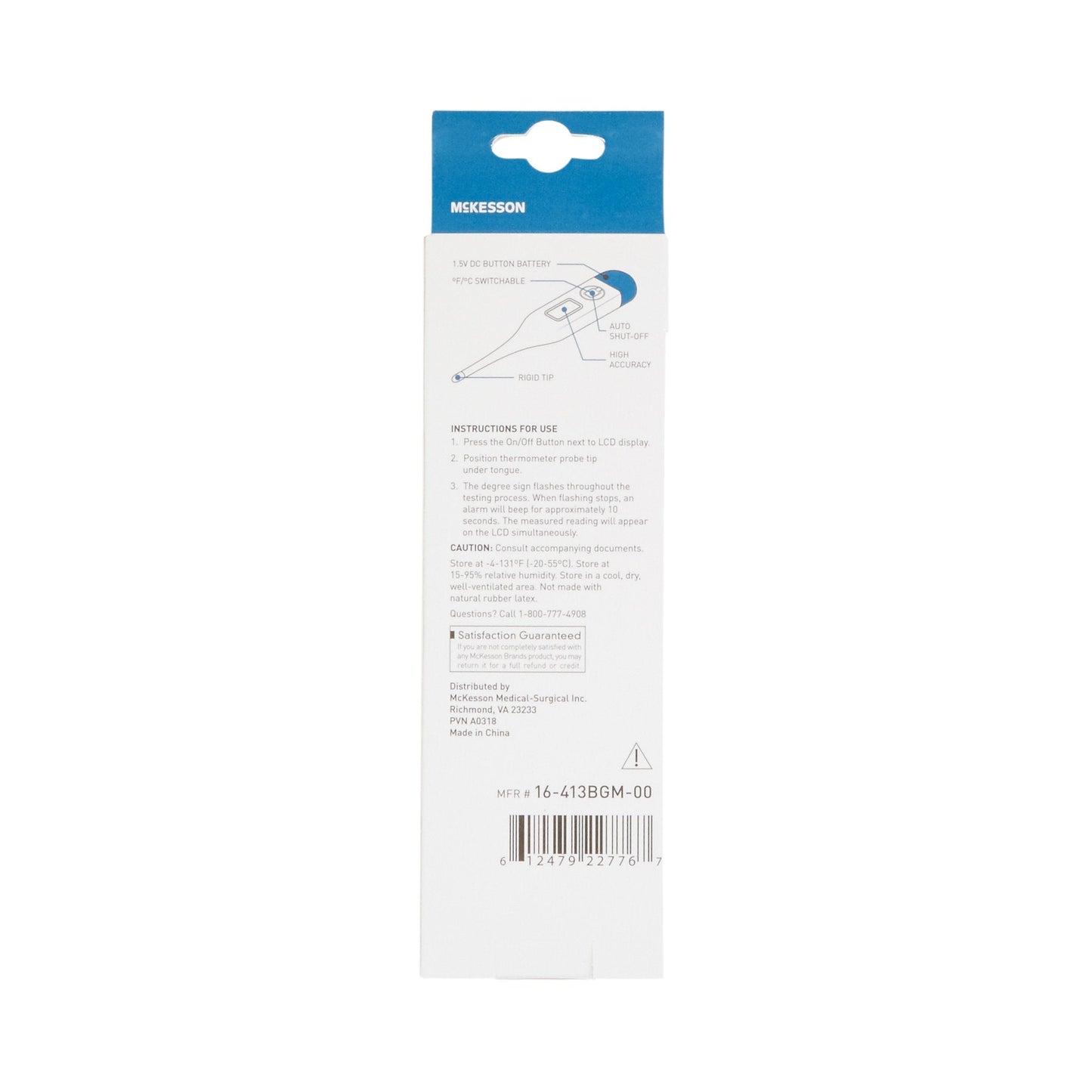 McKesson entrust™ Digital Oral Thermometer 16-413BGM-00