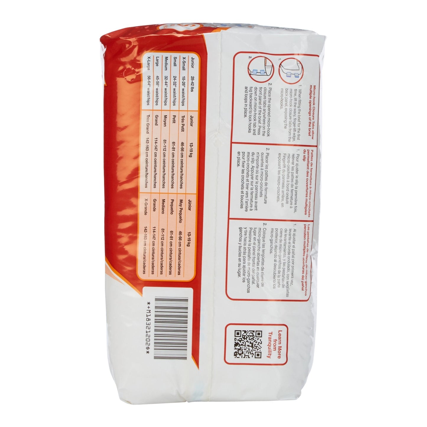 Tranquility® SlimLine® Heavy Protection Incontinence Brief, Small 2120