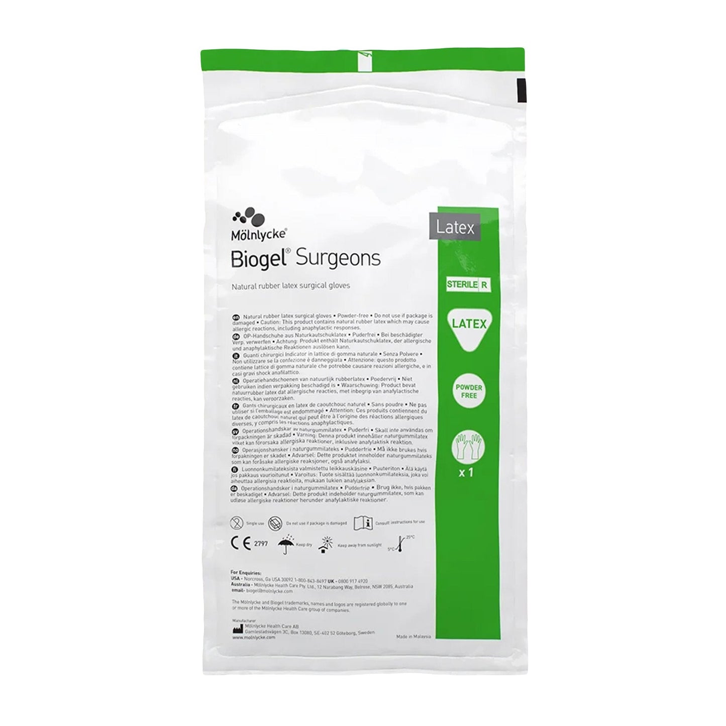 Biogel® Surgeons Latex Surgical Glove, Size 7.5, Straw Color 30475