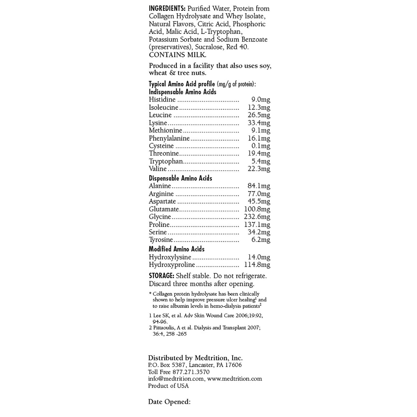 ProSource NoCarb™ Berry Punch Collagen and Whey Protein Formula, 32-ounce Bottle 11535