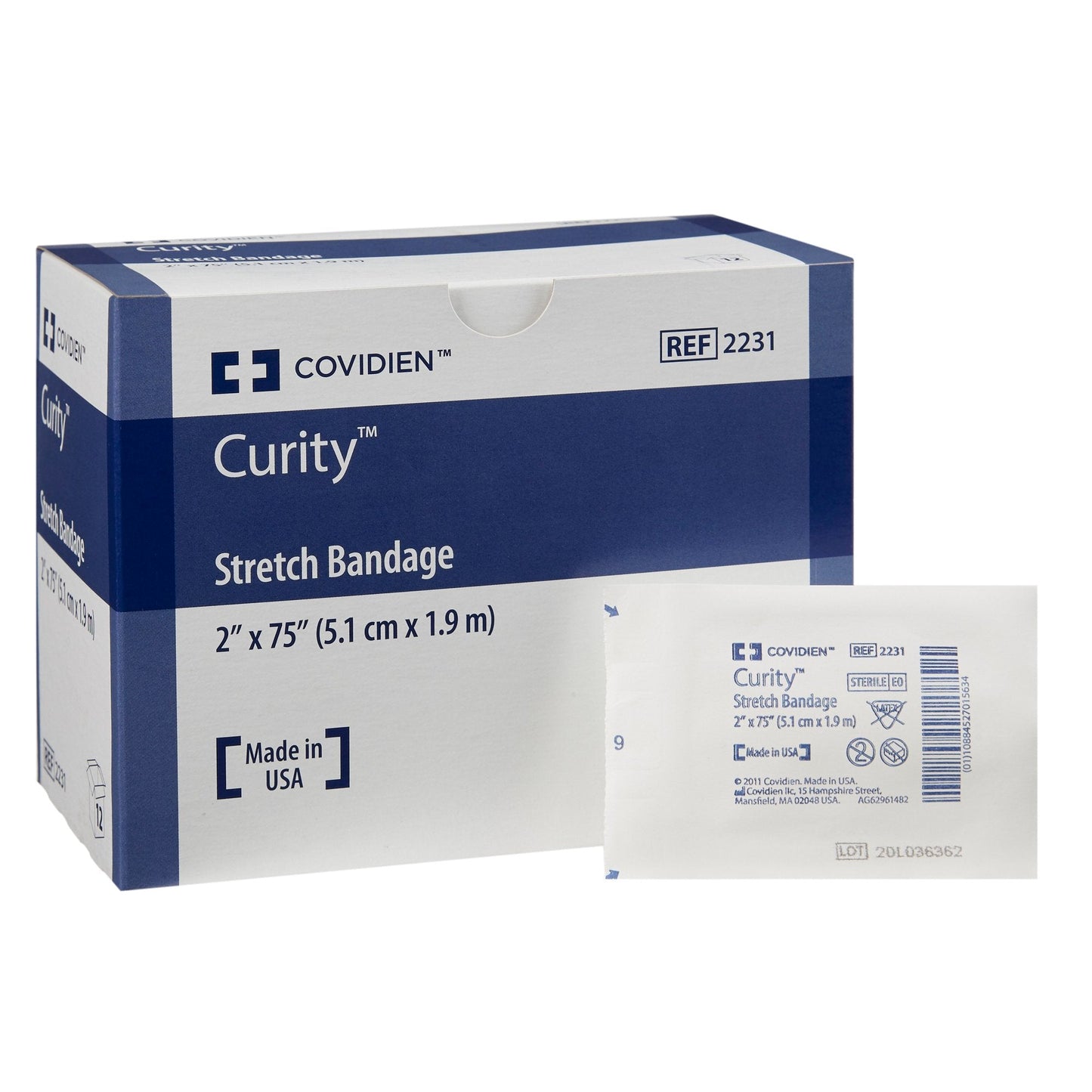Curity™ Sterile Conforming Bandage, 2 x 75 Inch, 1-Ply 2231-