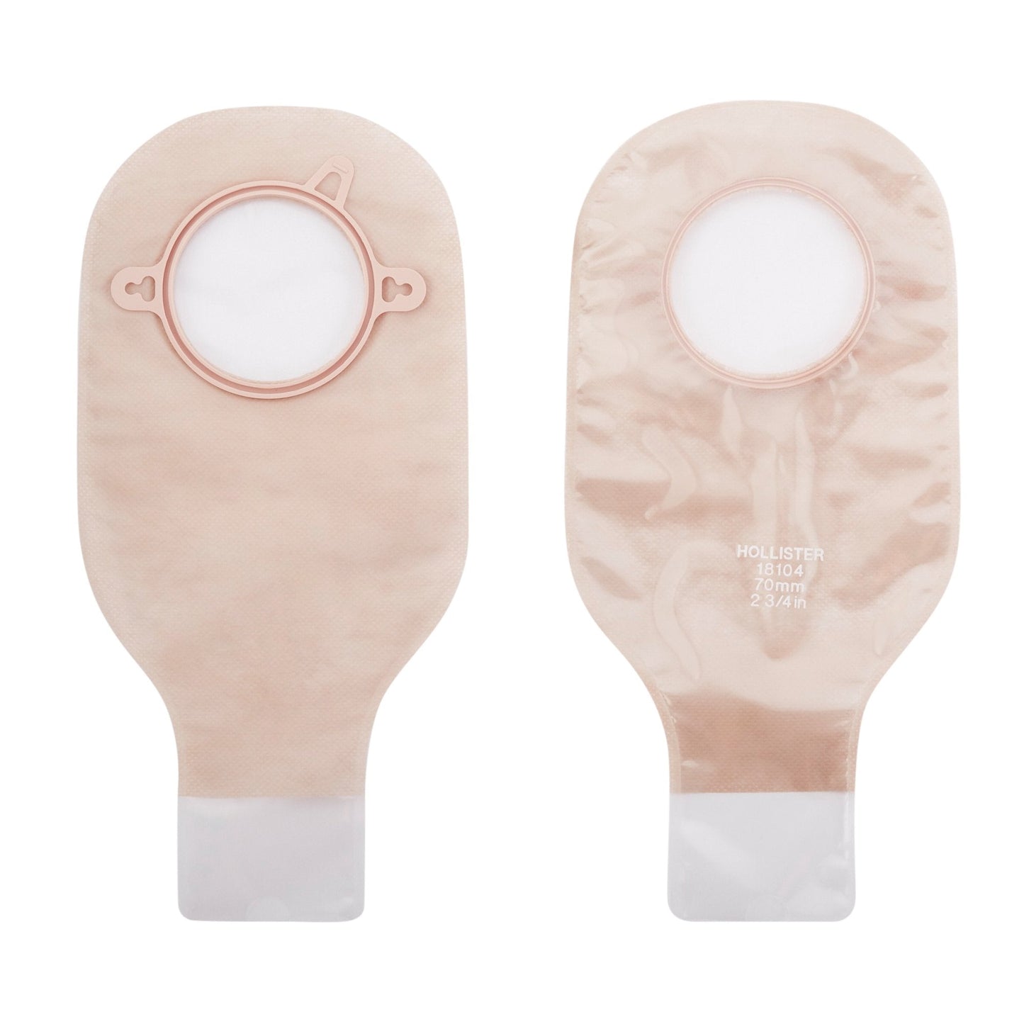 New Image™ Transparent Colostomy Pouch, Pre-cut to Fit 70 mm Stomas, Blue Match 18104
