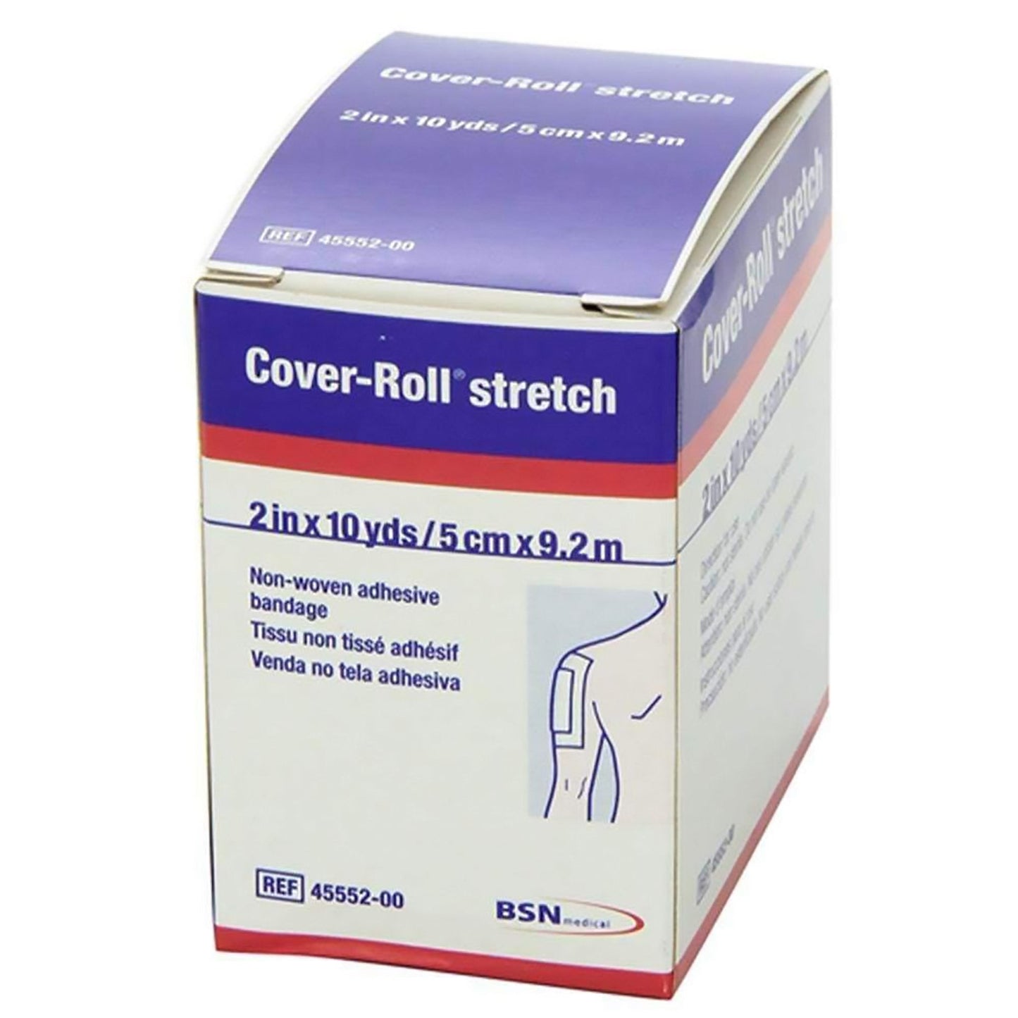 Cover-Roll® Stretch Nonwoven Polyester Dressing Retention Tape, 2 Inch x 10 Yard 45552