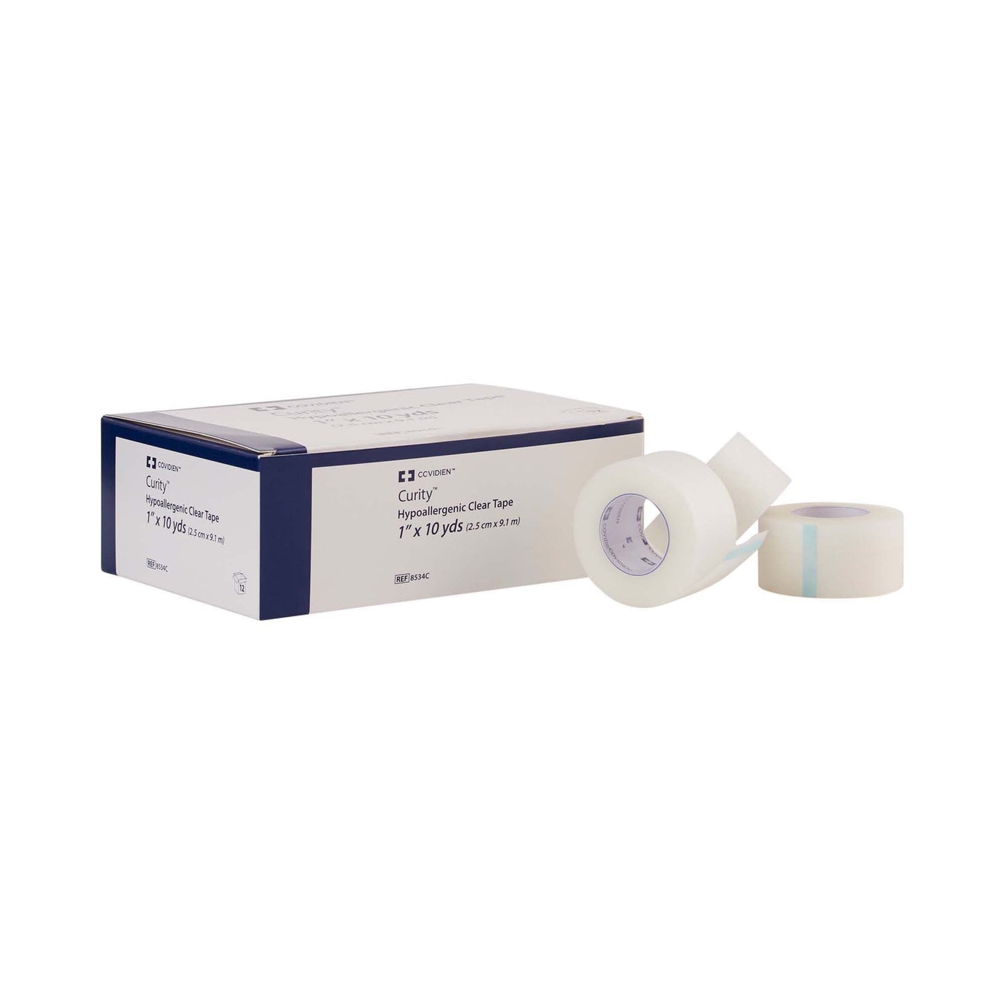 Curity™ Plastic Medical Tape, 1 Inch x 10 Yard, Transparent 8534C