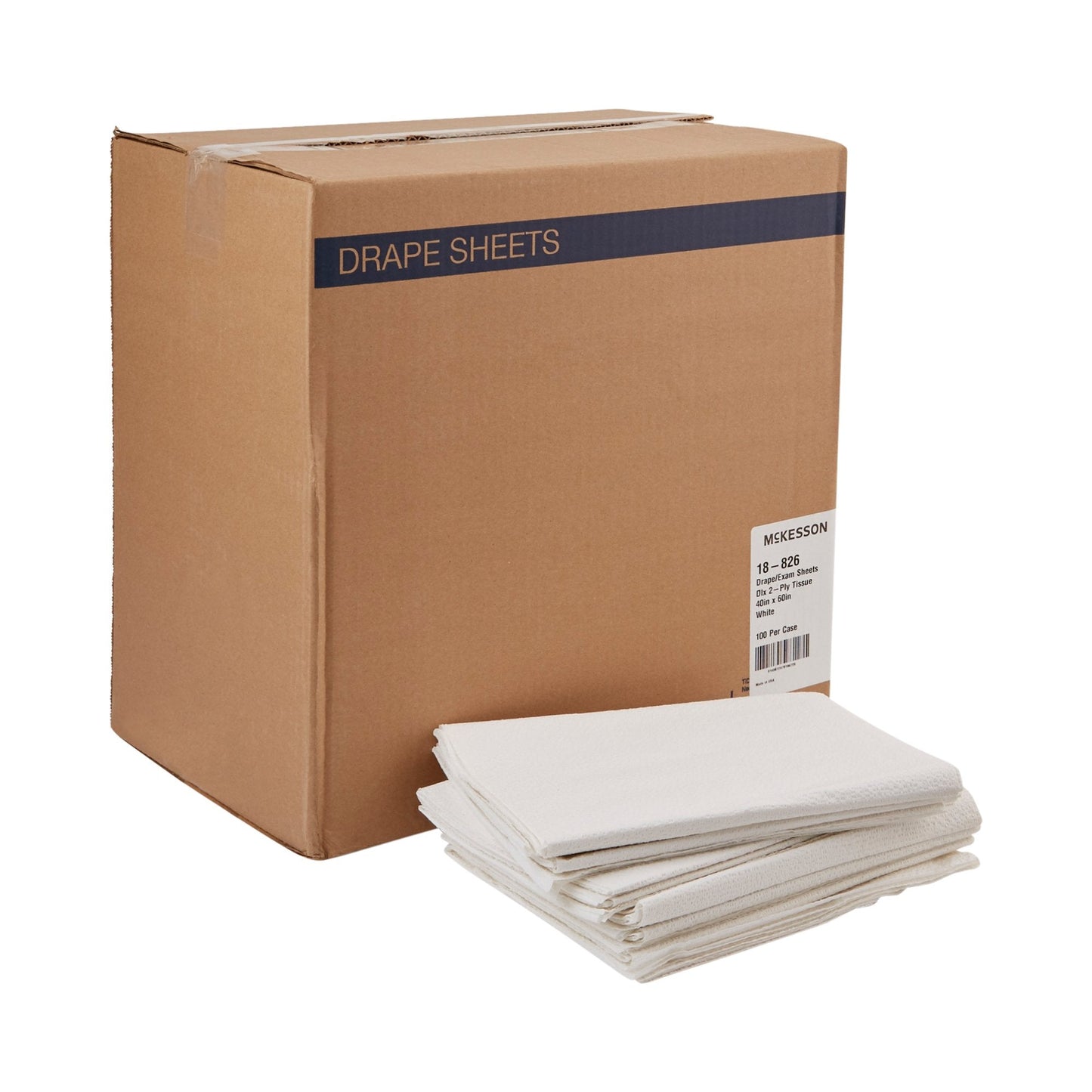 McKesson Nonsterile Physical Exam Drape, 40 x 60 Inch 18-826