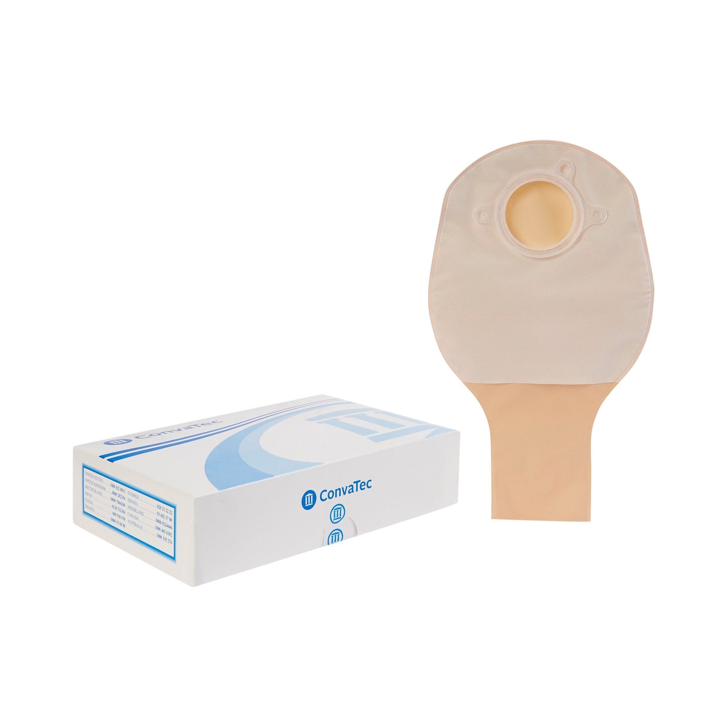 Sur-Fit Natura® Two-Piece Opaque Colostomy Pouch, 10 Inch Length, 1¾ Inch Flange 401507
